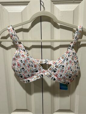 NWT One One x Jena Sims Triangle Bikini Top , Large